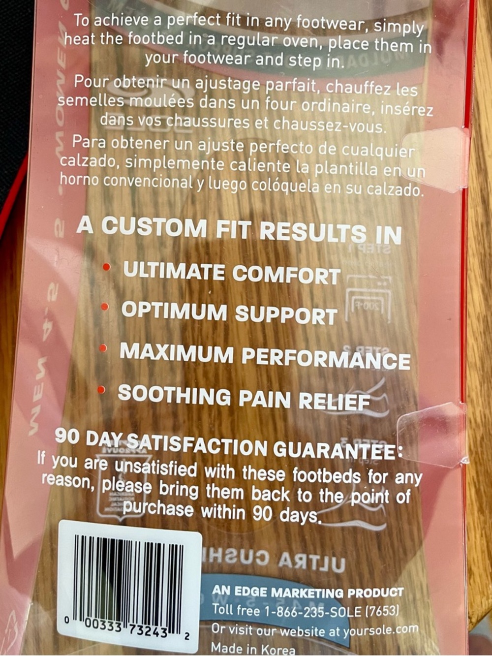 Red Wing Shoe Moldable Foot Support System - Picture 6 of 6